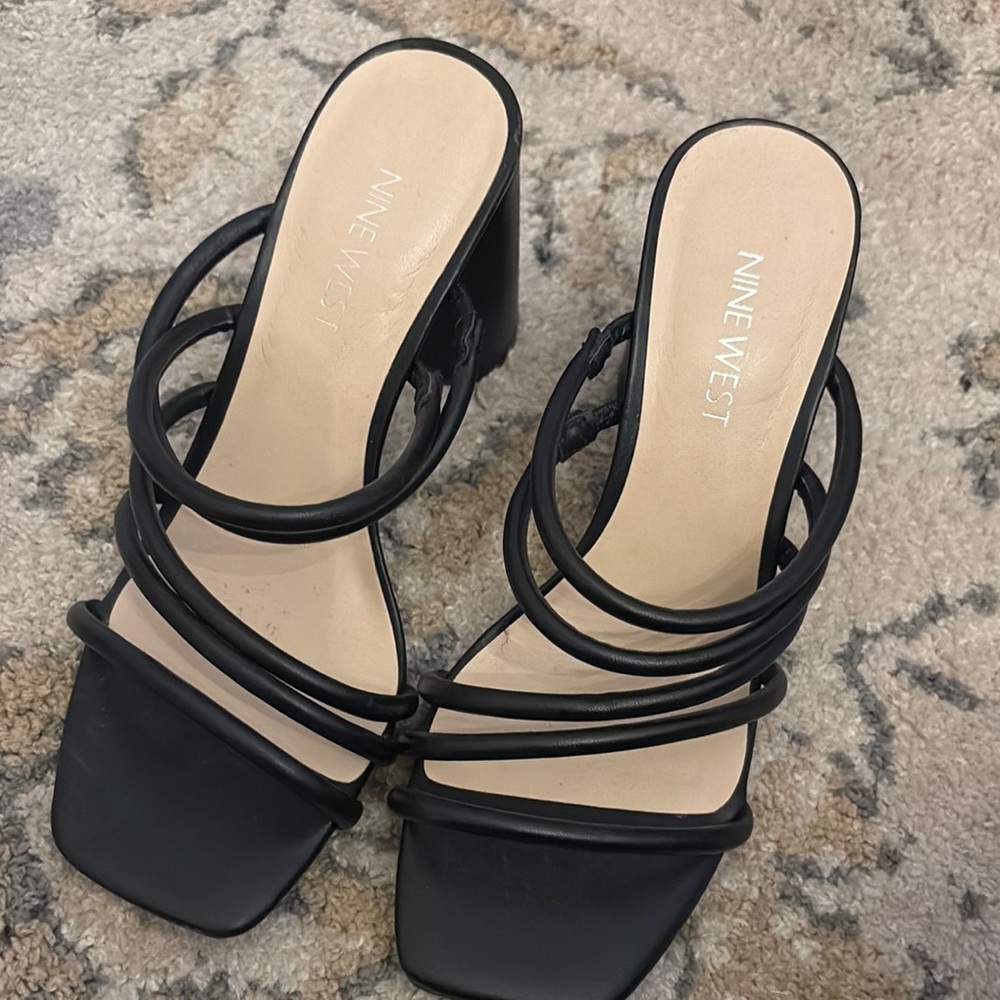 Nine West Black Women's Strappy Heels